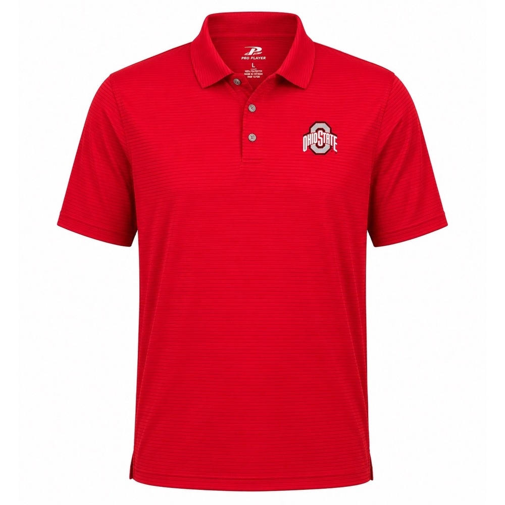 Ohio State Buckeyes Red Polo Shirt Mens Large Performance Golf Athletic college